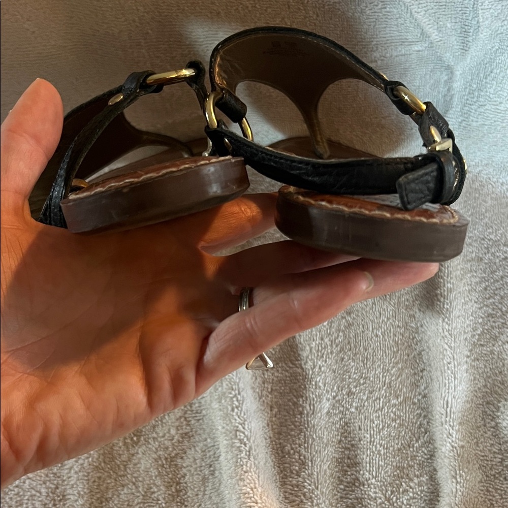 Sam Edelman Black Leather Thong Sandals - Picture 4 of 9